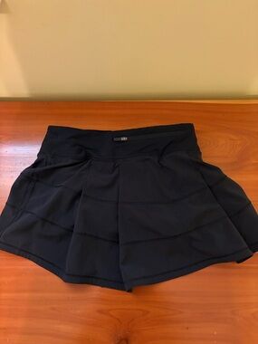 lululemon athletica Black Athletic Skort with Zip Pocket